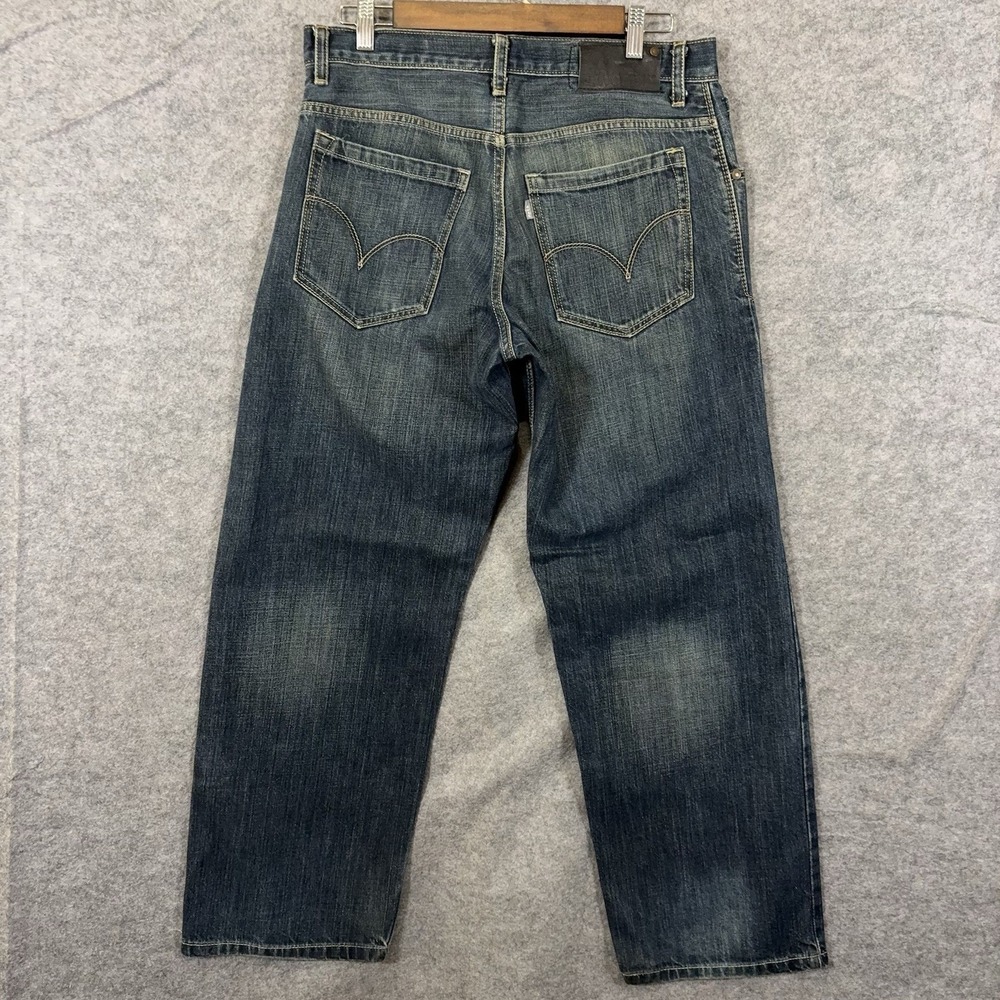 Levis Silvertab Baggy Fit Jeans Mens 31x29 Blue Fade Med Wash Y2K - SIZE NOTE